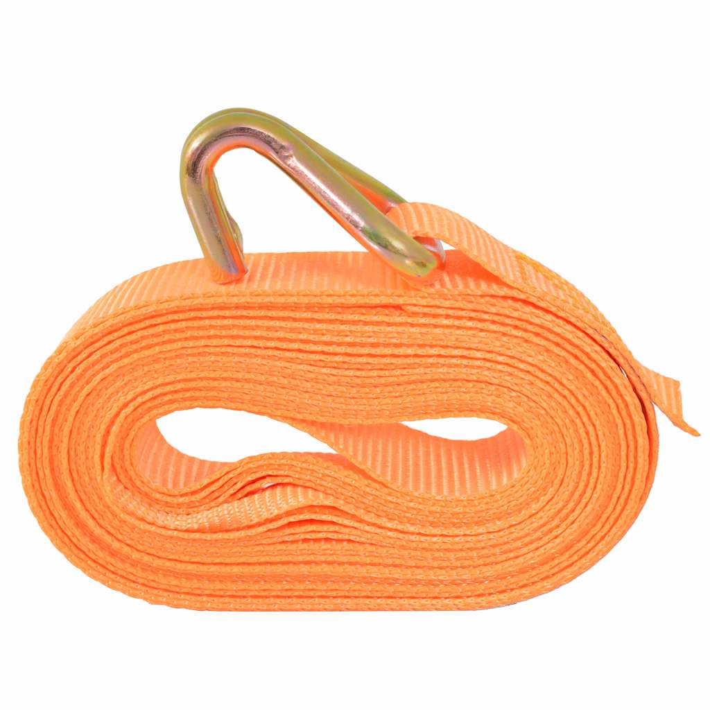VidaXL Spanngurte 0,4 Tonnen 6 m x 25 mm Orange 4 Stück
