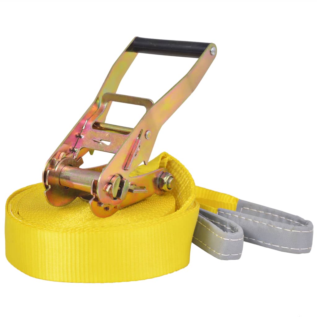 VidaXL Slackline 15 m x 50 mm 150 kg gelb