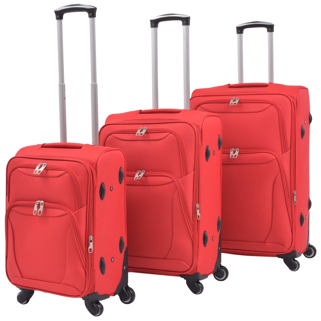 Vidaxxl-Trolleyset Rot 3-teilig