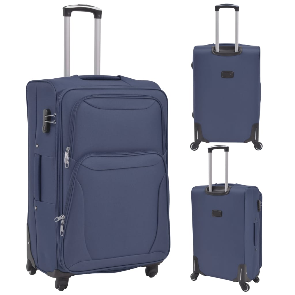 VidaXL Trolley-Set, Marineblau, 3-teilig