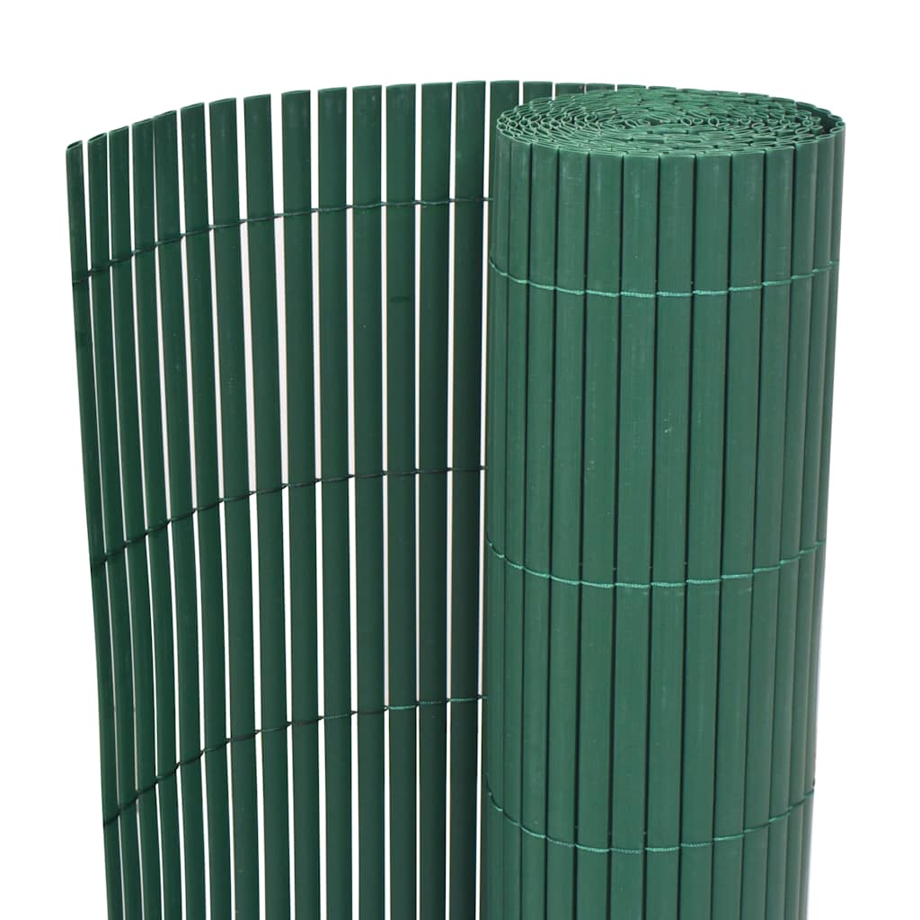 VidaXL Gartenzaun, doppelseitig, 90 x 300 cm, PVC, Grün