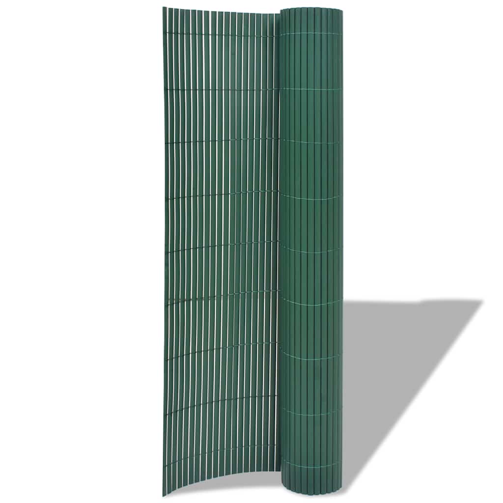 VidaXL Gartenzaun, doppelseitig, 90 x 300 cm, PVC, Grün