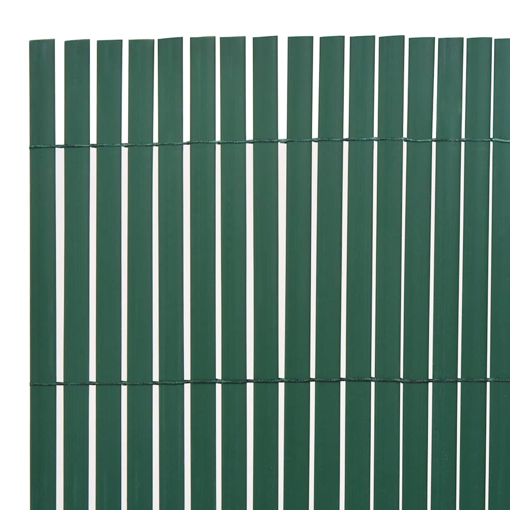 VidaXL Gartenzaun, doppelseitig, 90 x 300 cm, PVC, Grün