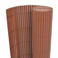 Vidaxl tuinafscheiding dubbelzijdig 90x500 cm pvc bruin