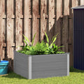 Vidaxl plantenbak verhoogd 100x100x54 cm hkc grijs