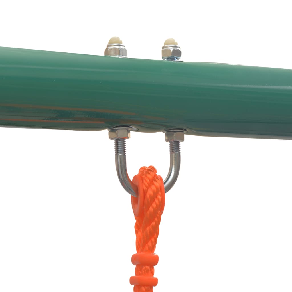 Vidaxl schommelset met glijbaan en 3 zitjes oranje