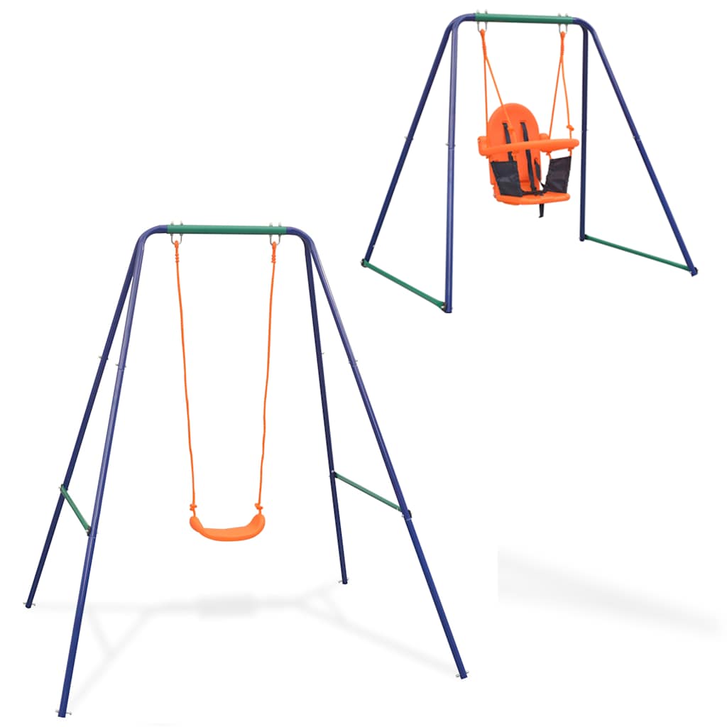 Vidaxl Schaukel für Enkelkinder 2-in-1 - Orange