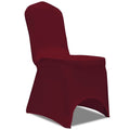 Vidaxl stoelhoezen stretch bordeauxrood 100 st