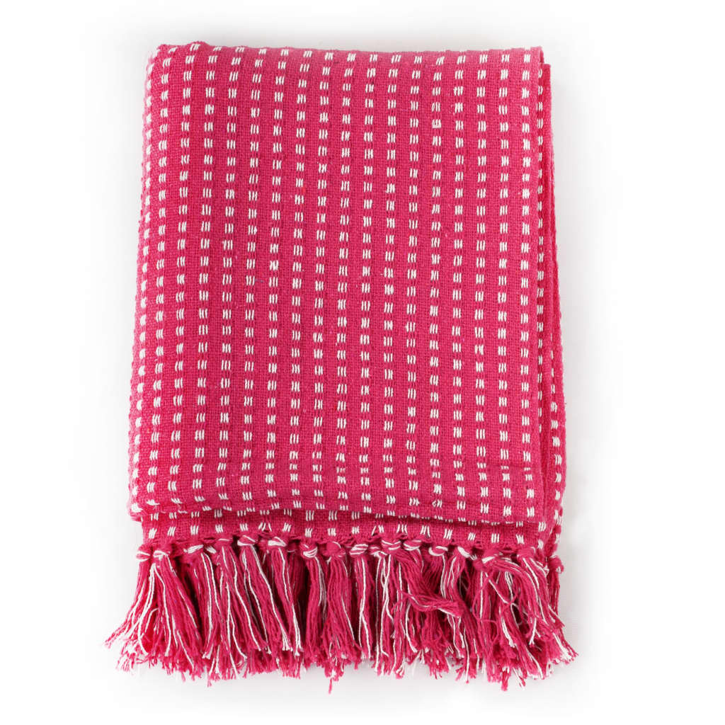 VidaXL Karostoff 160x210 cm Baumwolle Rosa