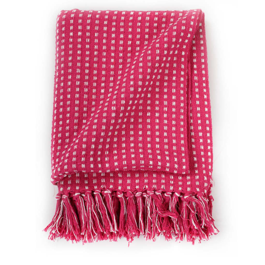 VidaXL Karostoff 160x210 cm Baumwolle Rosa