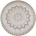VidaXL Bedruckter Teppich Rund 90 cm Geflochtene Jute