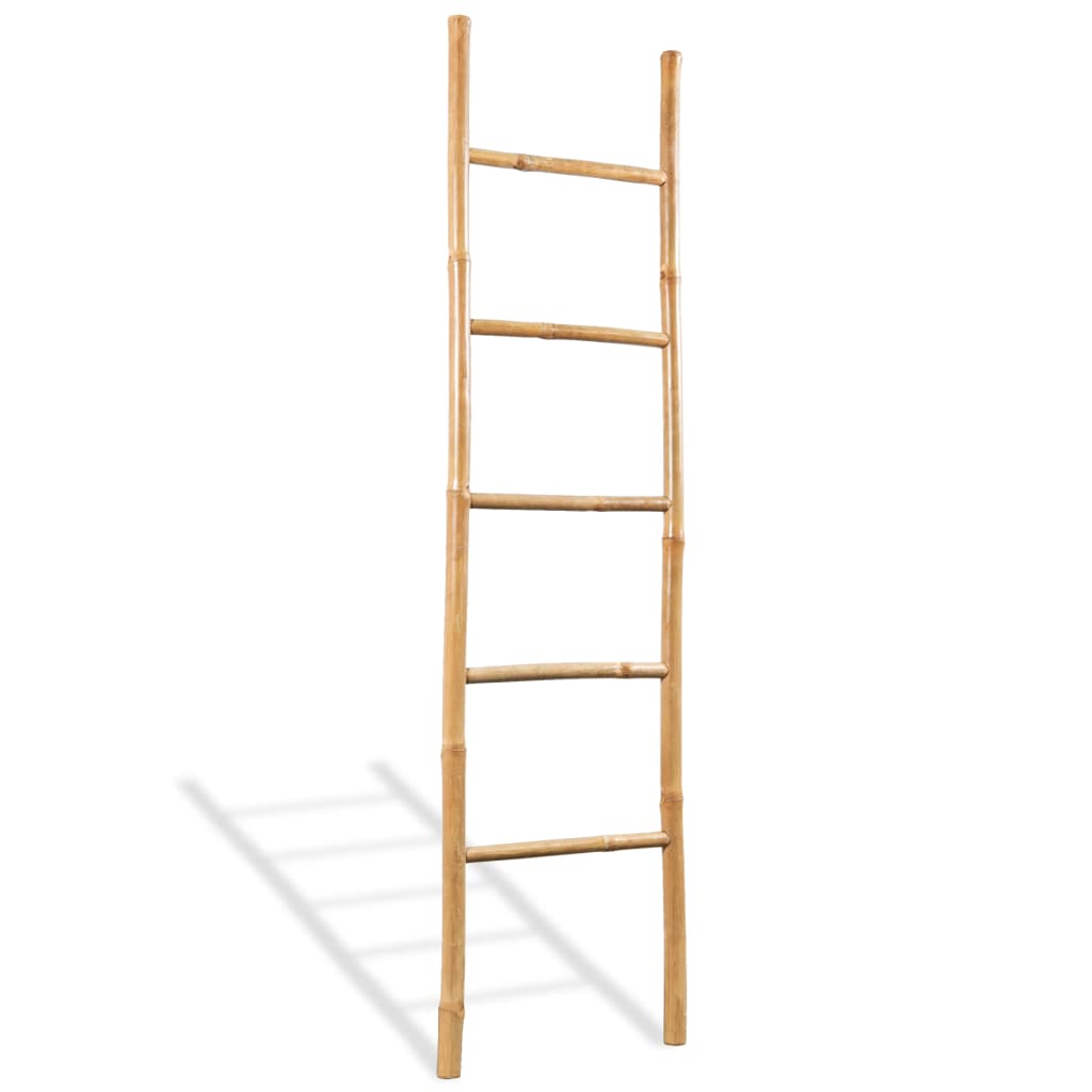 VidaXL Handtuchleiter mit 5 Sprossen, 150 cm, Bambus