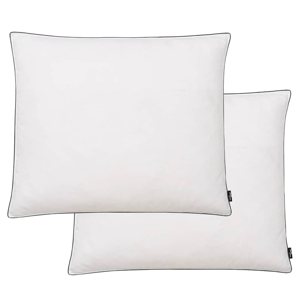 VidaXL Kissen, 2 Stück, leicht, 70 x 60 cm, Daunenfüllung, weiß