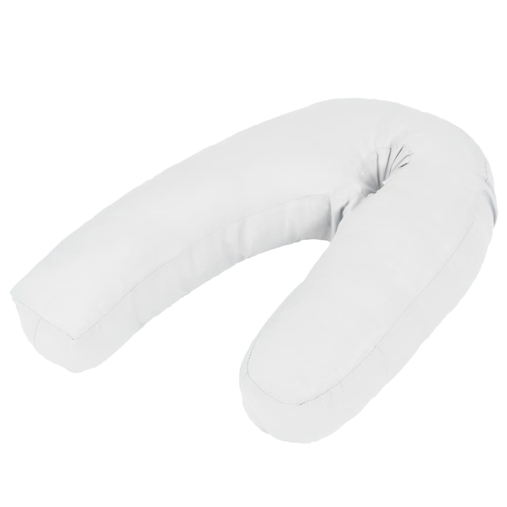VidaXL Schwangerschaftskissen J-förmig 54x (36-43) cm weiß