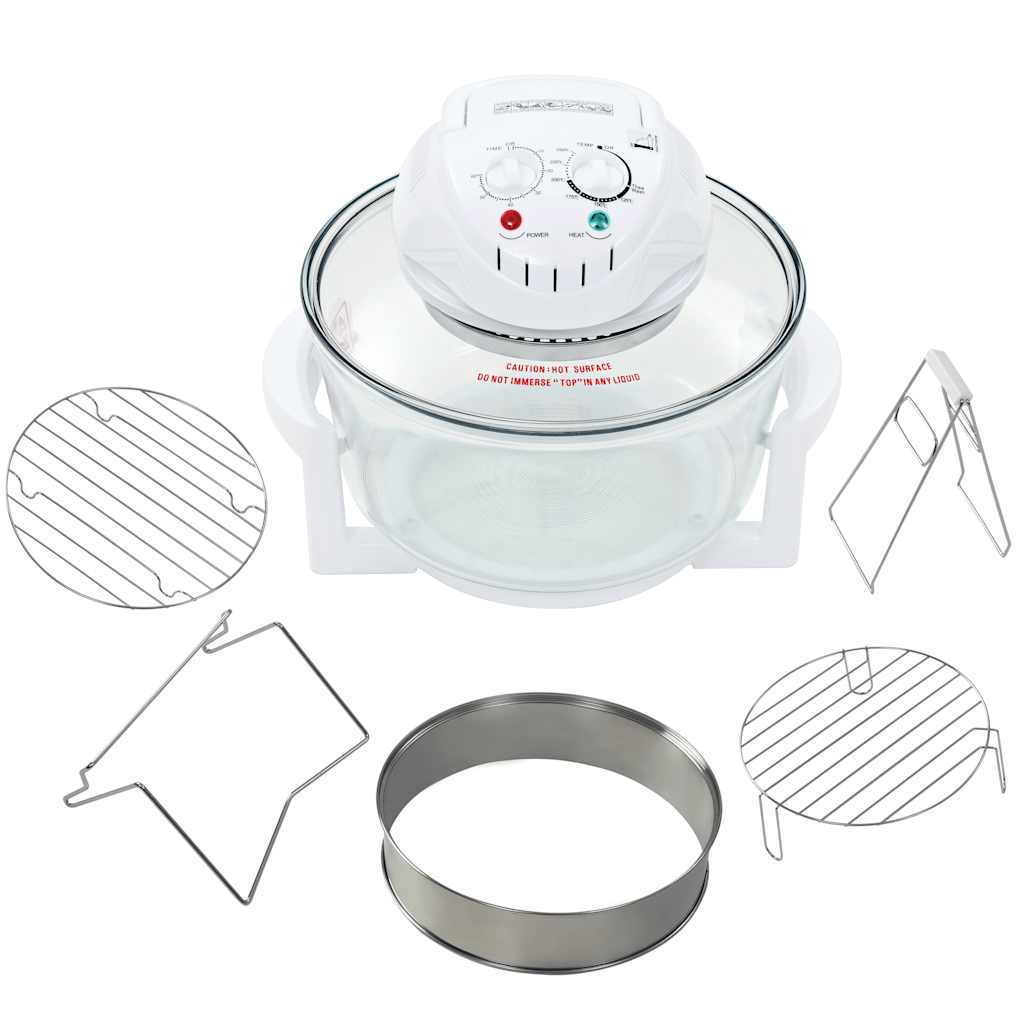 VidaXL Halogen-Heißluftlampe mit Verlängerungsring, 1400 W, 17 l