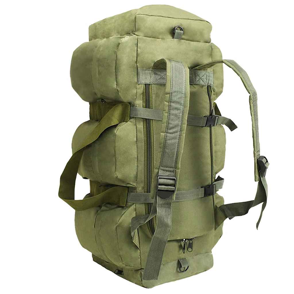 VidaXL 3-in-1 Reisetasche im Army-Stil, 90 l, Olivgrün