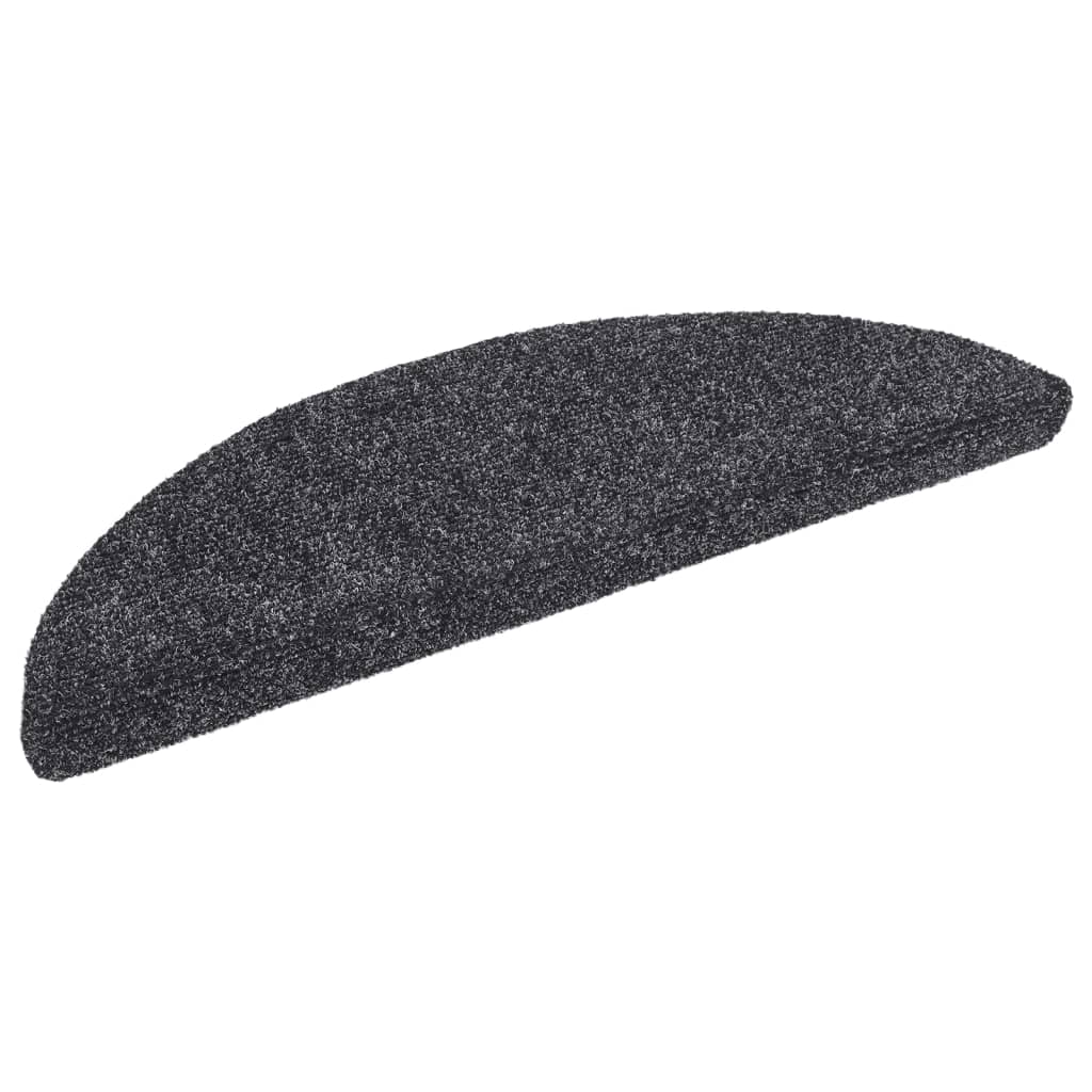 VidaXL Selbstklebende Treppenmatten 56 x 17 x 3 cm Nadelfilz Dunkelgrau 15 Stück