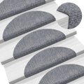 VidaXL Selbstklebende Treppenmatten 56x17x3 cm Nadelfilz Hellgrau 15 Stück