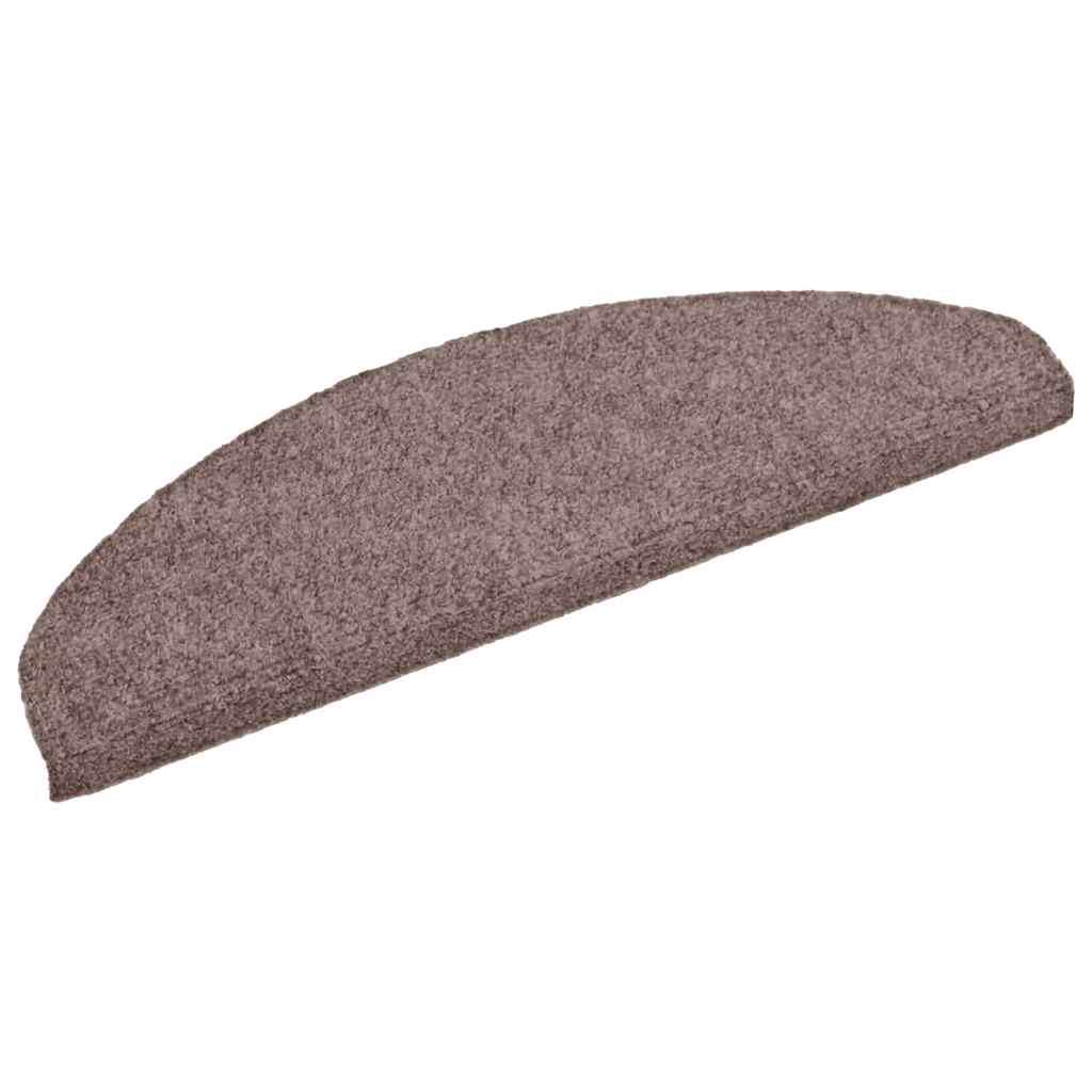 VidaXL Selbstklebende Treppenmatten 65 x 21 x 4 cm Nadelfilz Cremefarben 15 Stück