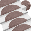 VidaXL Selbstklebende Treppenmatten 65 x 21 x 4 cm Nadelfilz Cremefarben 15 Stück