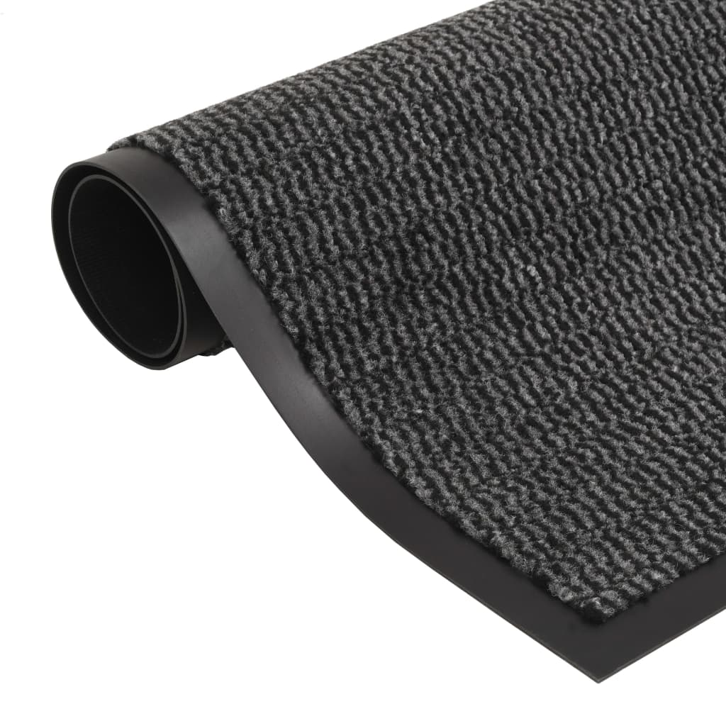 Vidaxl droogloopmat rechthoekig getuft 80x120 cm antraciet