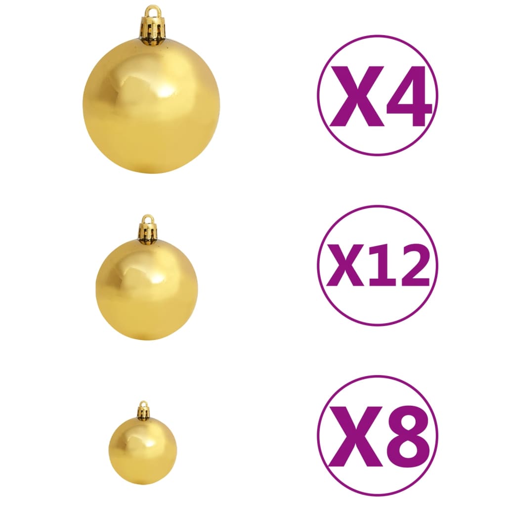 VidaXL 100-teiliges Weihnachtskugel-Set 3 4 6 cm braun bronze goldfarben