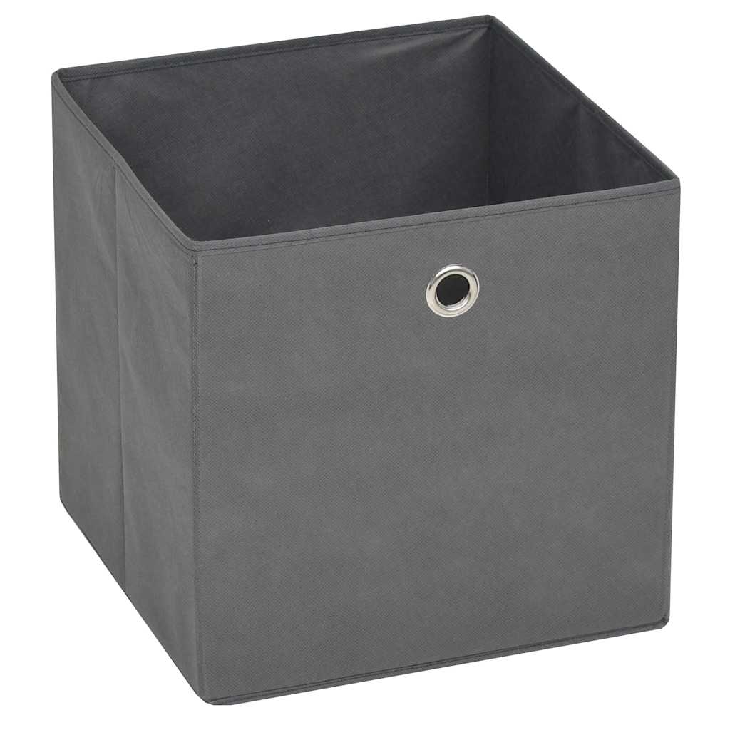 Vidaxl opbergboxen 10 st 32x32x32 cm nonwoven stof grijs