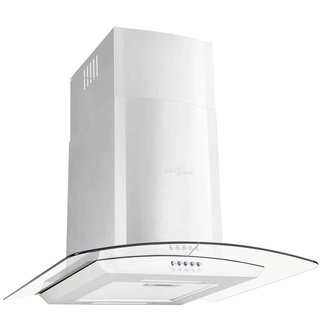 Vidaxl wandafzuigkap 756 m³ u led 60 cm roestvrij staal