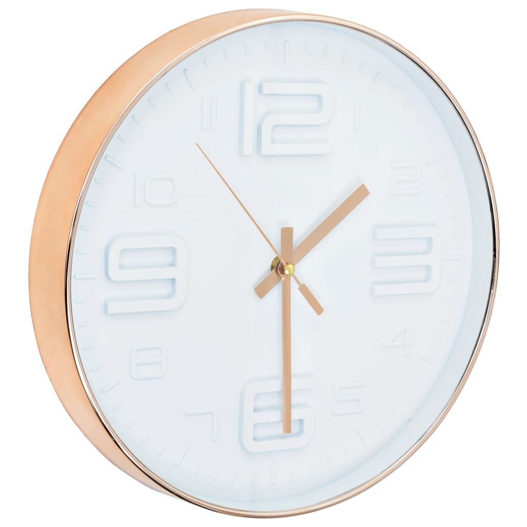 VidaXL Wanduhr Kupferoptik 30 cm