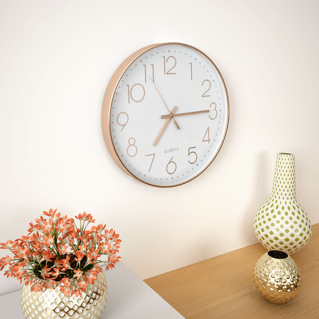 VidaXL Wanduhr 30 cm Roségold