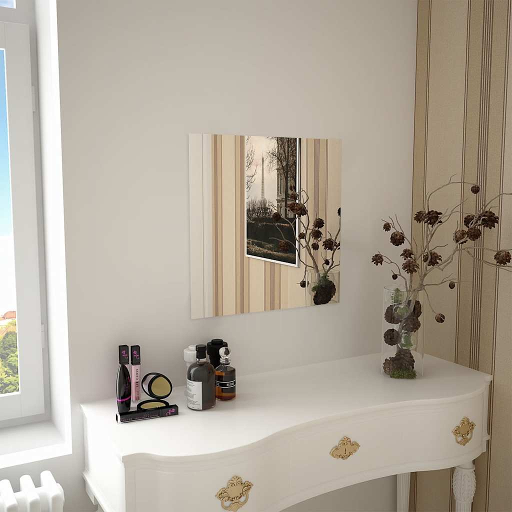 VidaXL Wandspiegel quadratisch 50x50 cm Glas