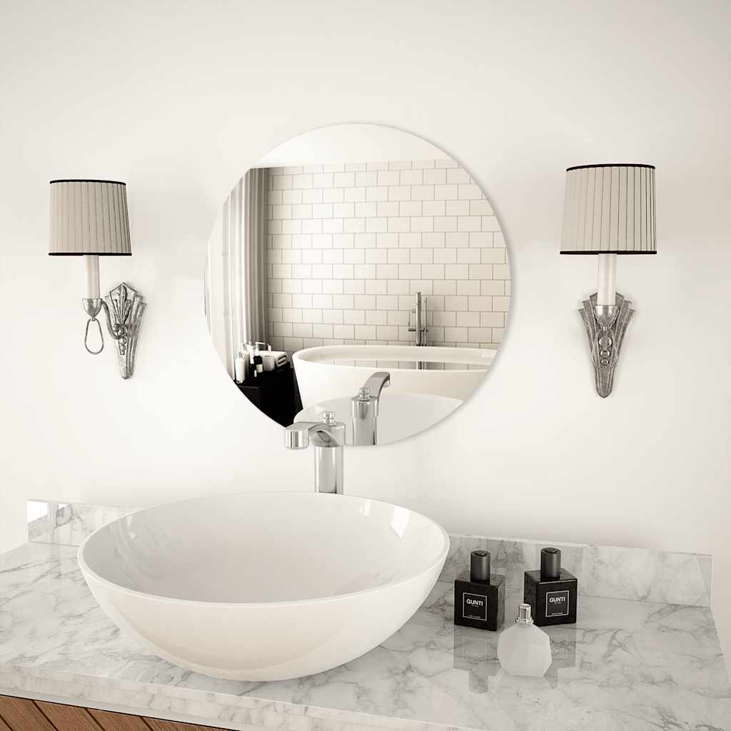 VidaXL Wandspiegel rund 50 cm Glas