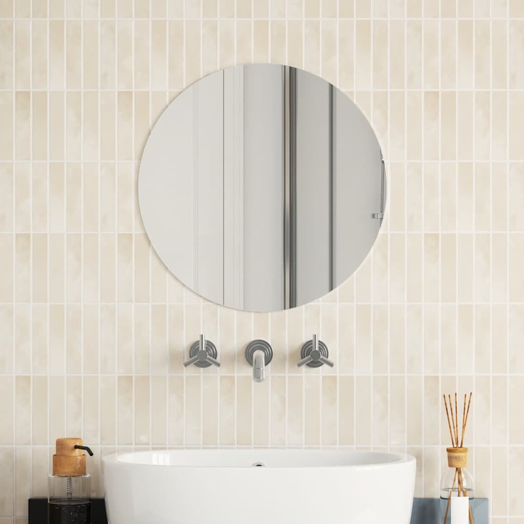 VidaXL Wandspiegel rund 50 cm Glas