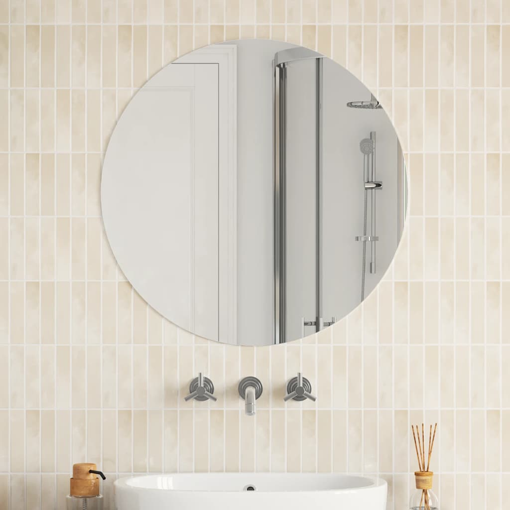 Vidaxl wandspiegel rond 70 cm glas