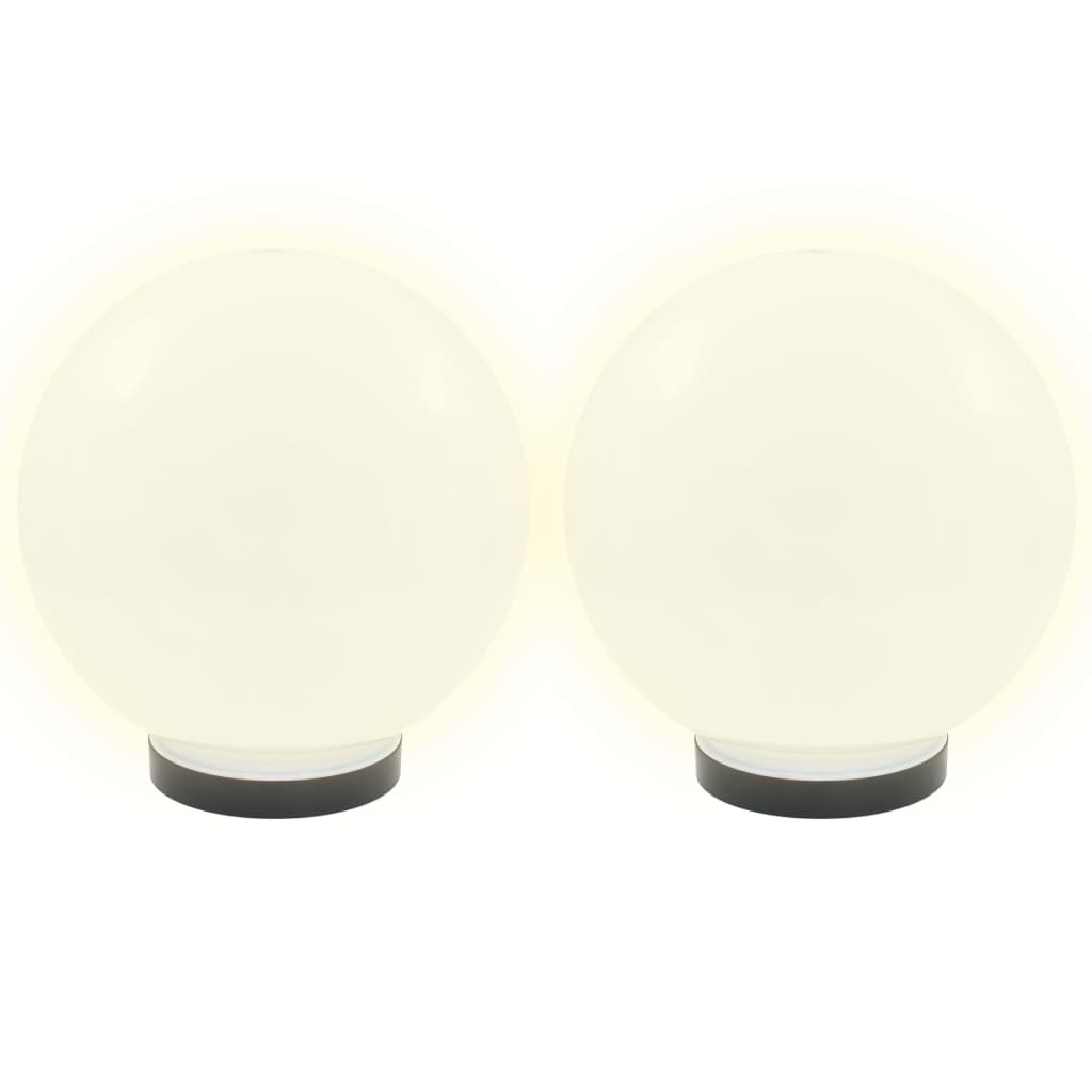 VidaXL LED-Globelampen, 2 Stück, rund, 25 cm, PMMA