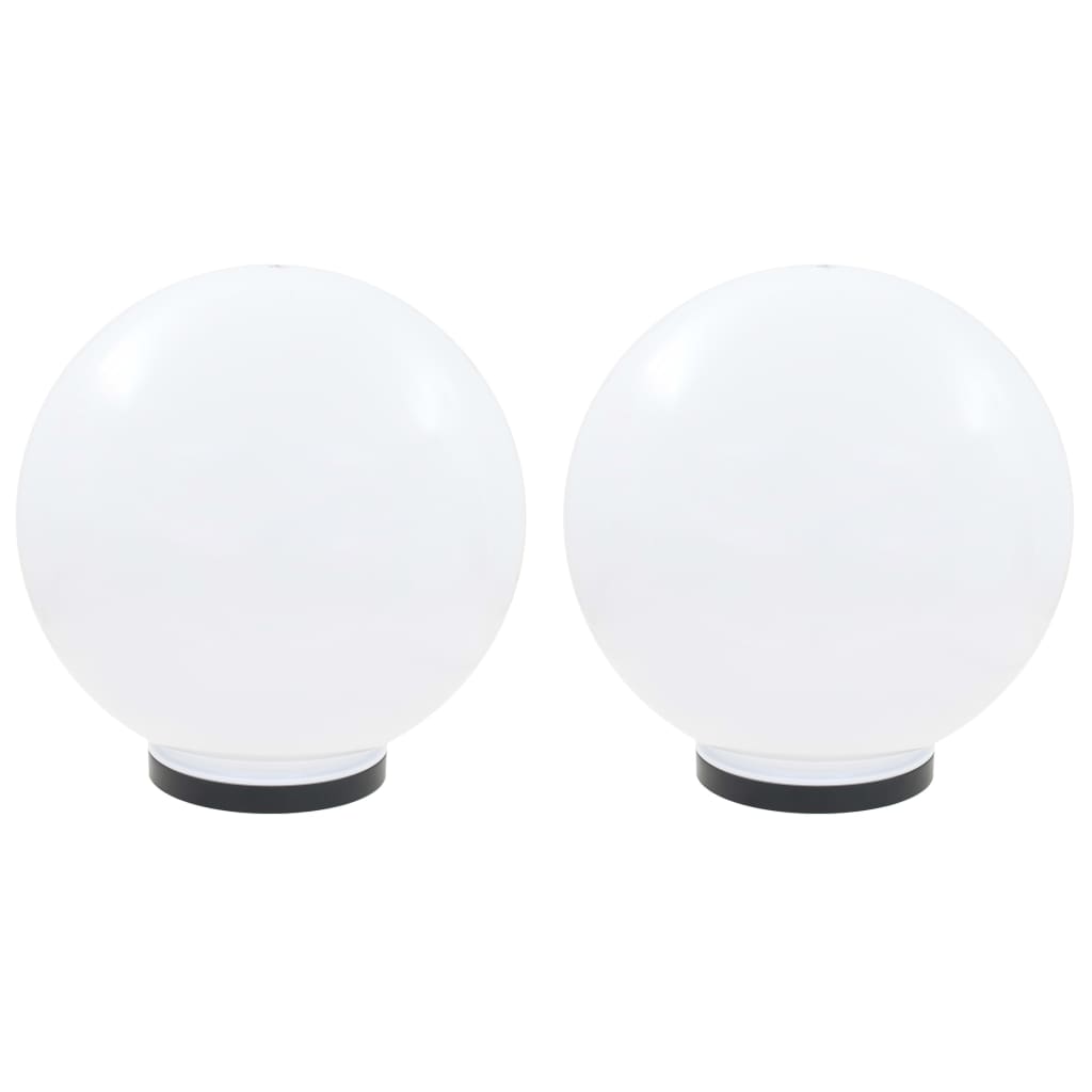 VidaXL LED-Globelampen, 2 Stück, rund, 40 cm, PMMA
