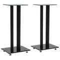 VidaXL Lautsprecherstandards Säulendesign Temperiertes Glas schwarz 2 Stk