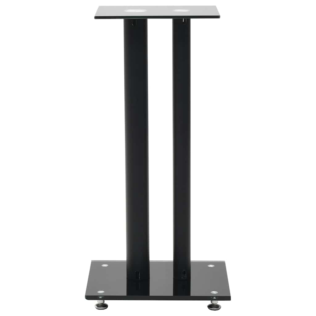 VidaXL Lautsprecherstandards Säulendesign Temperiertes Glas schwarz 2 Stk