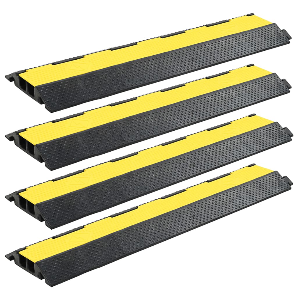 VIDAXL -Kabelschutzwellen 2 Tunnel 101,5 cm Gummi 4 Stk
