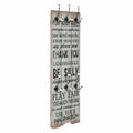 Vidaxl wandkapstok met 6 haken thank you 120x40 cm