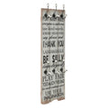 Vidaxl wandkapstok met 6 haken thank you 120x40 cm