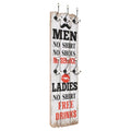 Vidaxl wandkapstok met 6 haken men ladies 120x40 cm