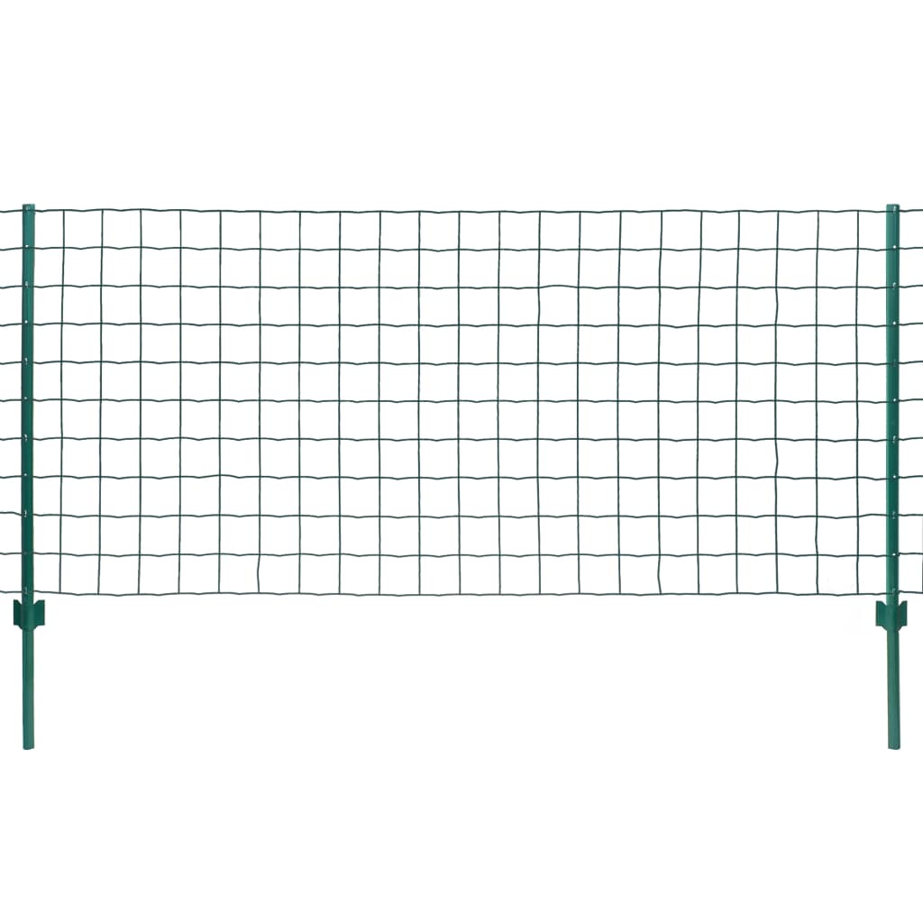 Vidaxl euro hek 20x0,8 m staal groen
