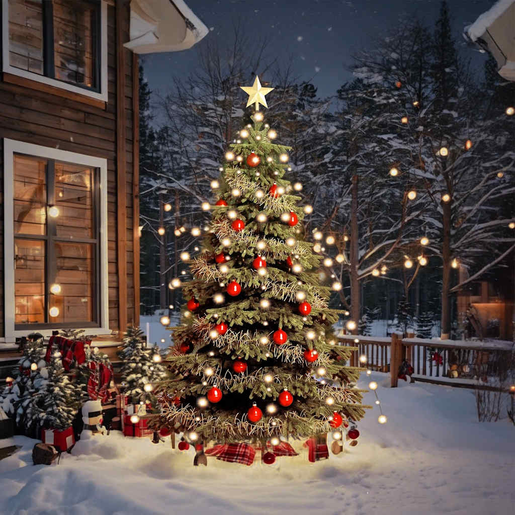 VidaXL Weihnachtsbaumbeleuchtung mit 180 LEDs, Gesamtlänge 180 cm