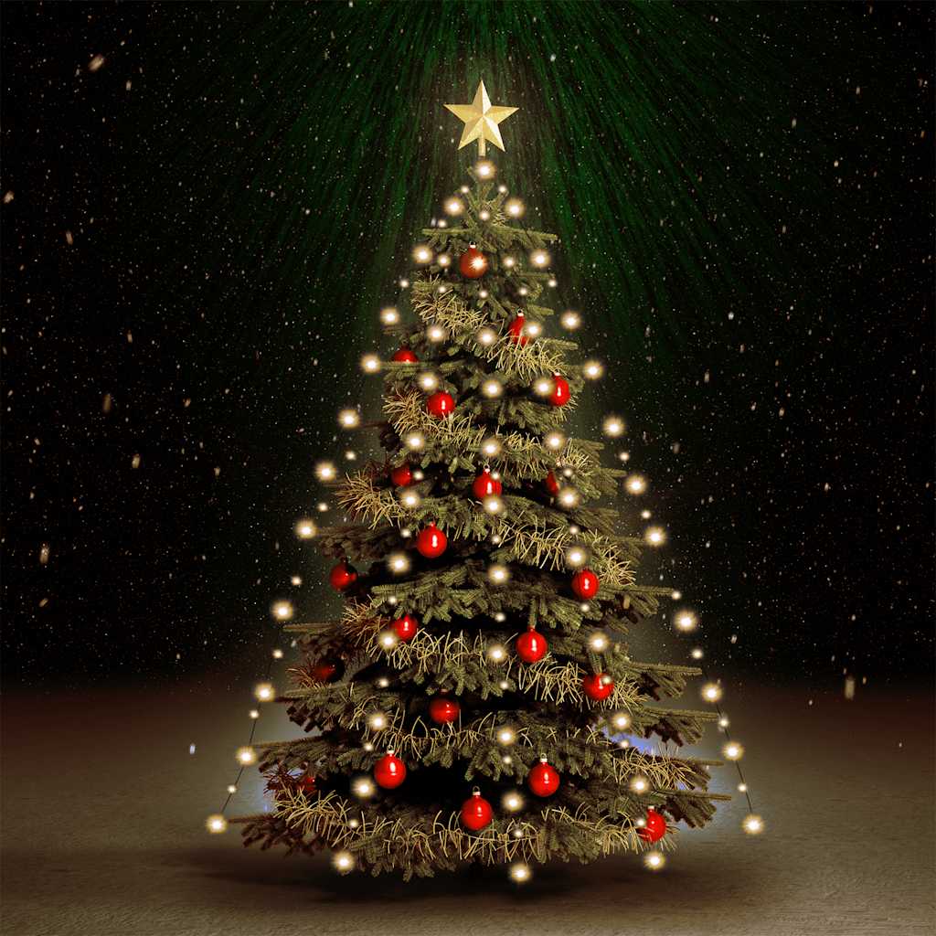 VidaXL Weihnachtsbaumbeleuchtung mit 180 LEDs, Gesamtlänge 180 cm