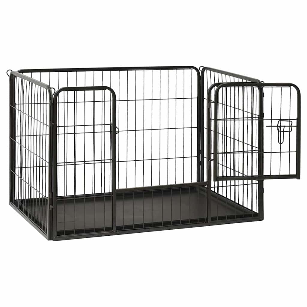 Vidaxl puppyren 91,5x59x61 cm staal