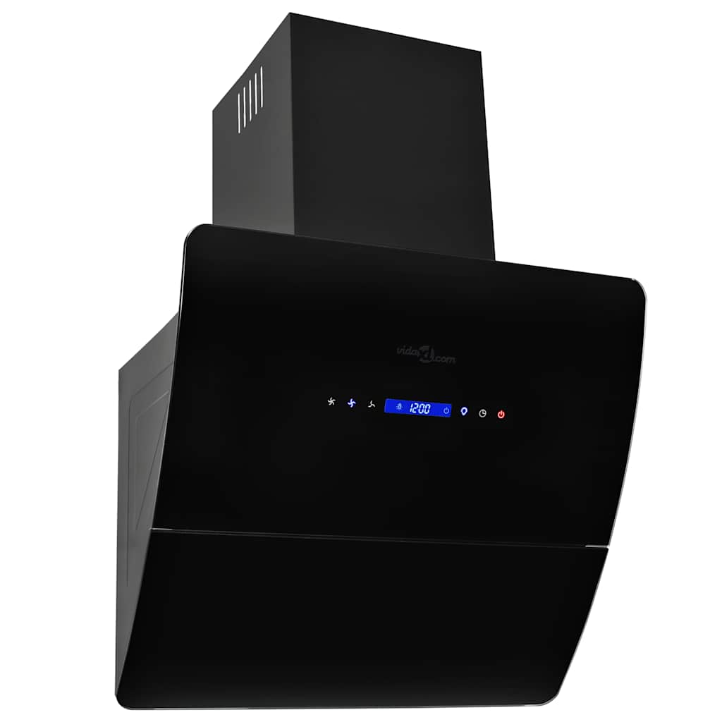 VidaXL Wandextraktionshaube 756 m³ U 60 cm Edelstahl schwarz