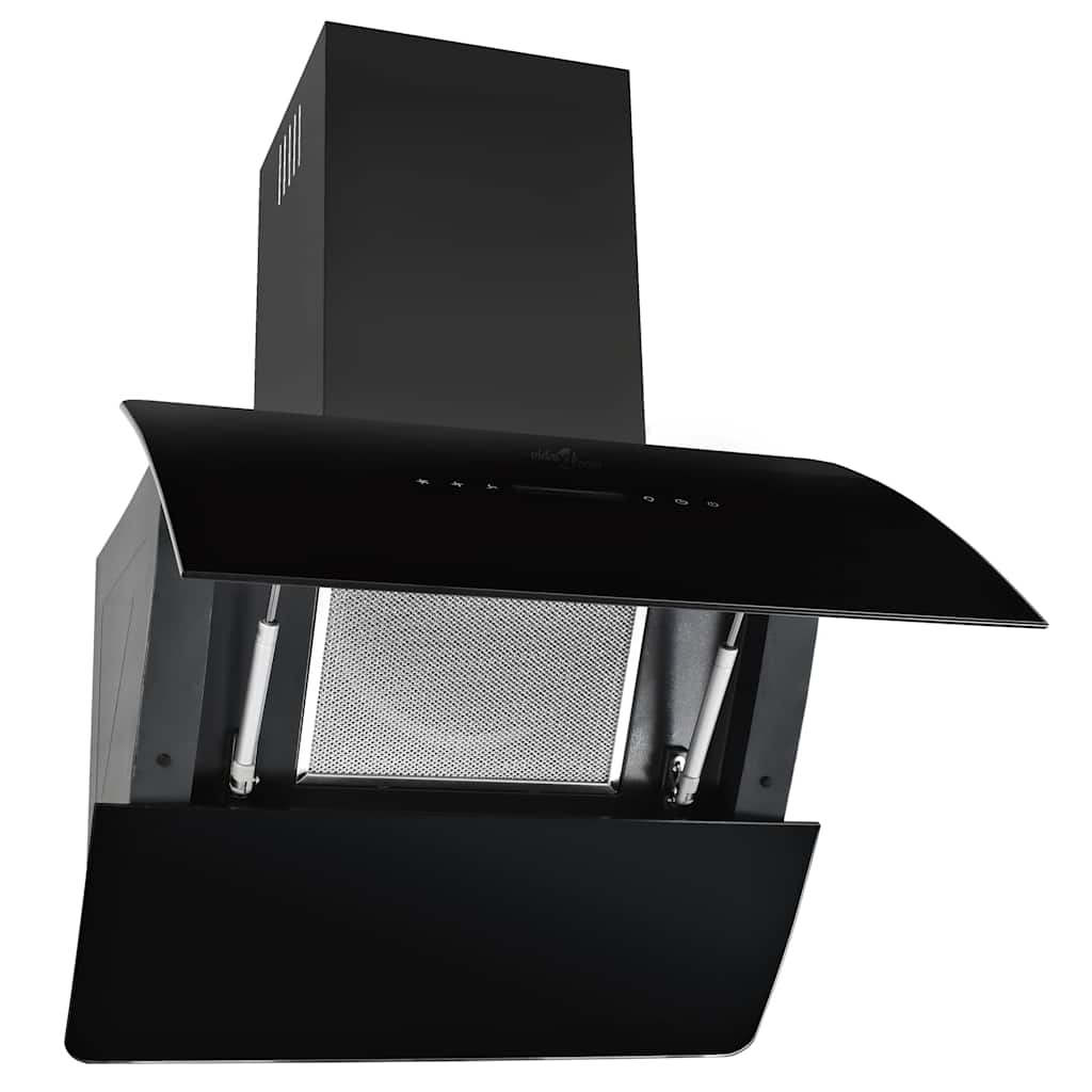 VidaXL Wandextraktionshaube 756 m³ U 60 cm Edelstahl schwarz
