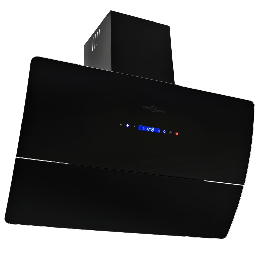 VidaXL Wandextraktionshaube 756 m³ U 90 cm Edelstahl schwarz