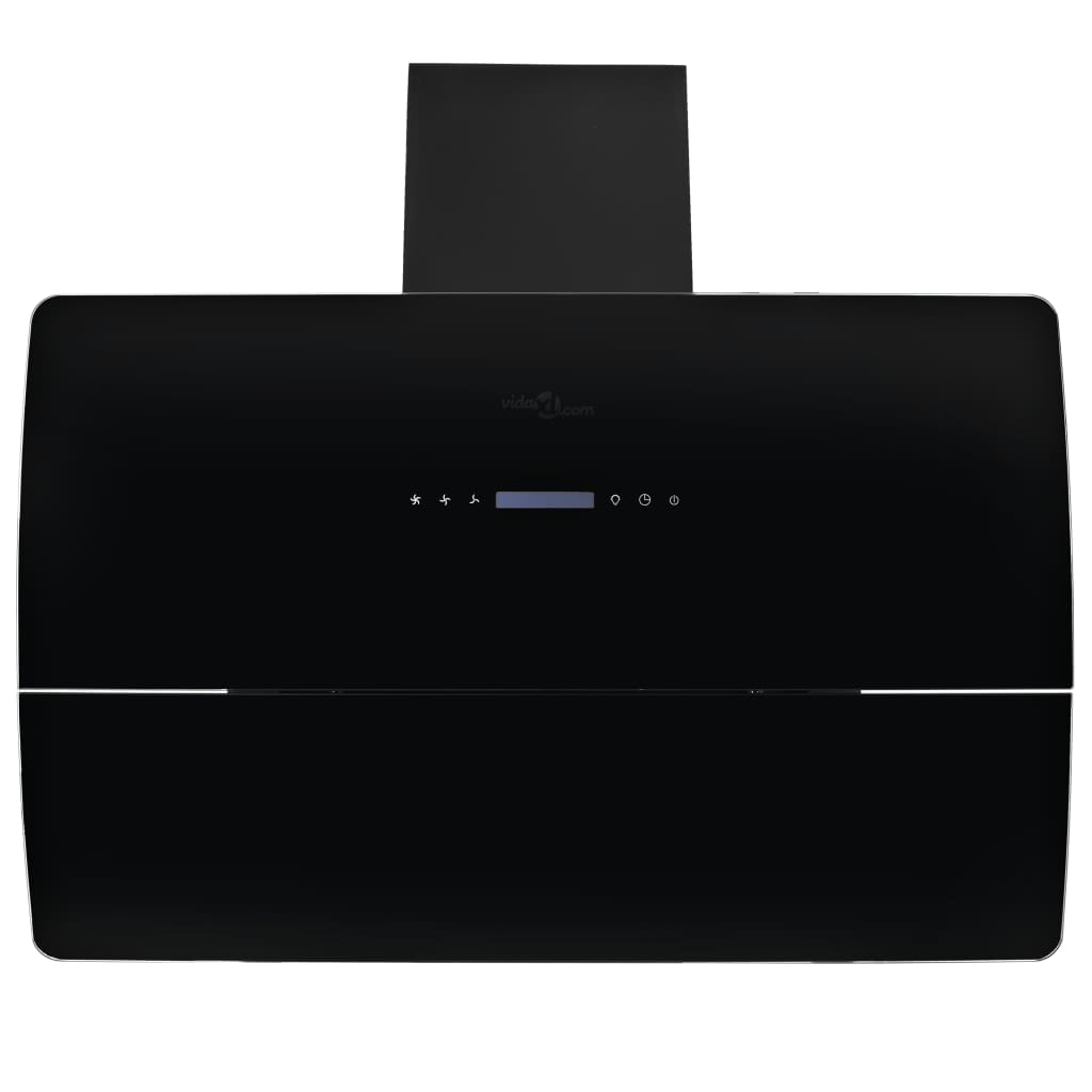 VidaXL Wandextraktionshaube 756 m³ U 90 cm Edelstahl schwarz
